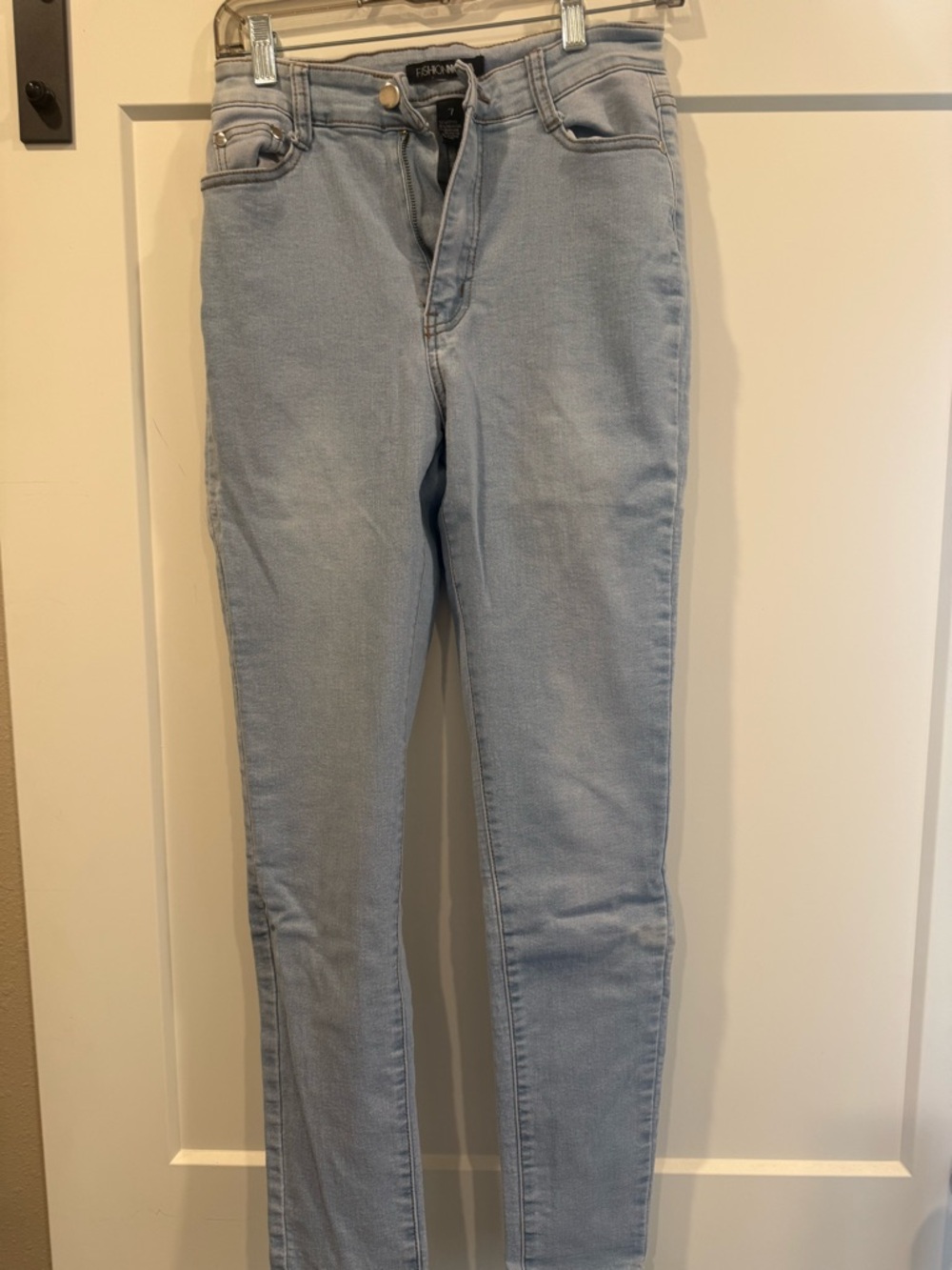 Fashion Nova Light Blue High-Rise Jeggings